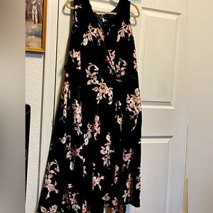 Floral Black Dress